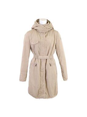 Moncler Mauve Waist Belt Hooded Light Down Coat
